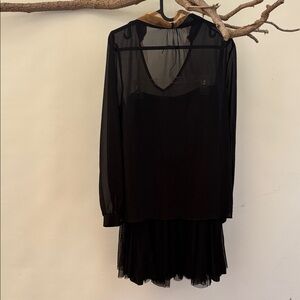 Alberto Makali Black Sheer Skirt and Blouse